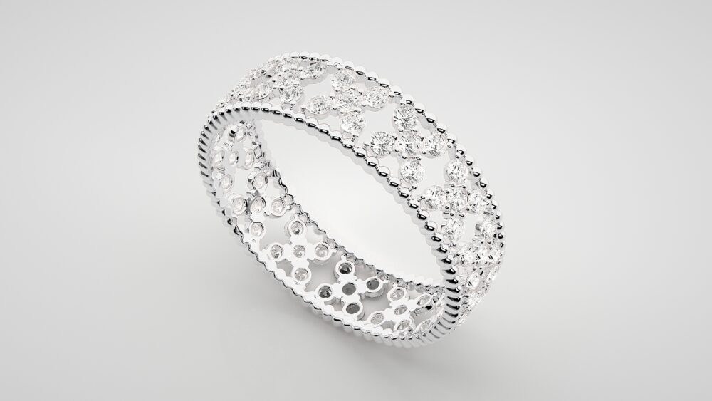 Round Lab Grown Diamond Wedding Band - Image 4