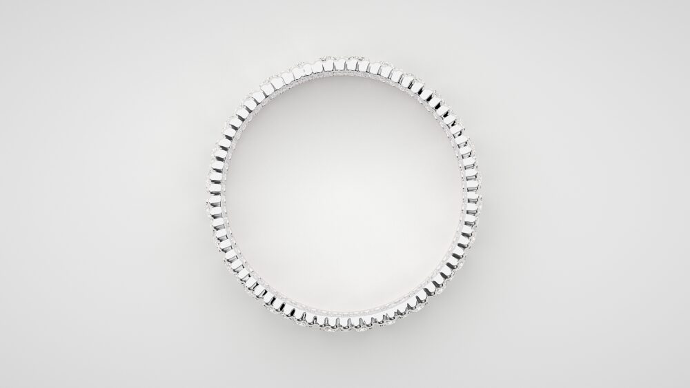 Round Lab Grown Diamond Wedding Band - Image 6
