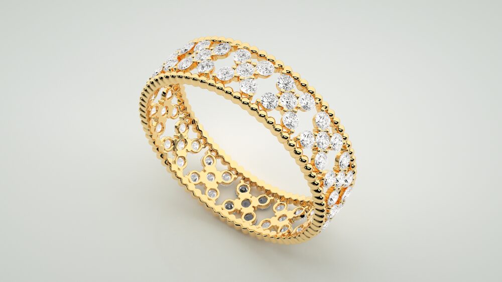 Round Lab Grown Diamond Wedding Band - Image 7