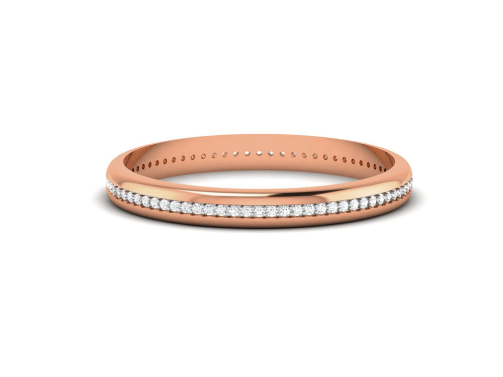 Round Lab Grown Diamond Promise Wedding Band