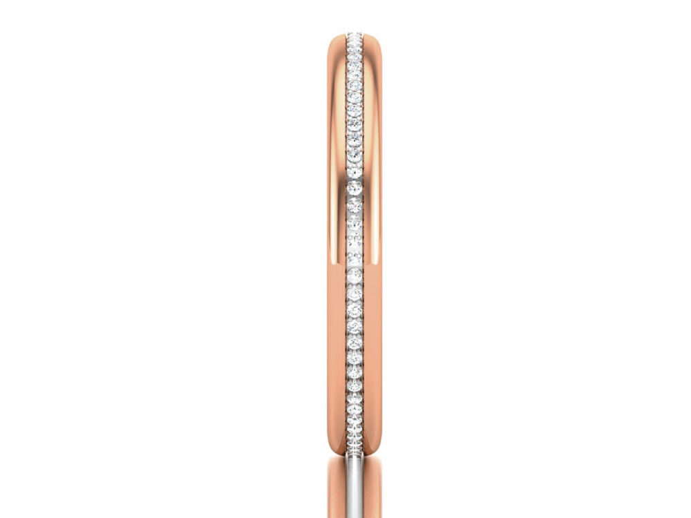 Round Lab Grown Diamond Promise Wedding Band - Image 3