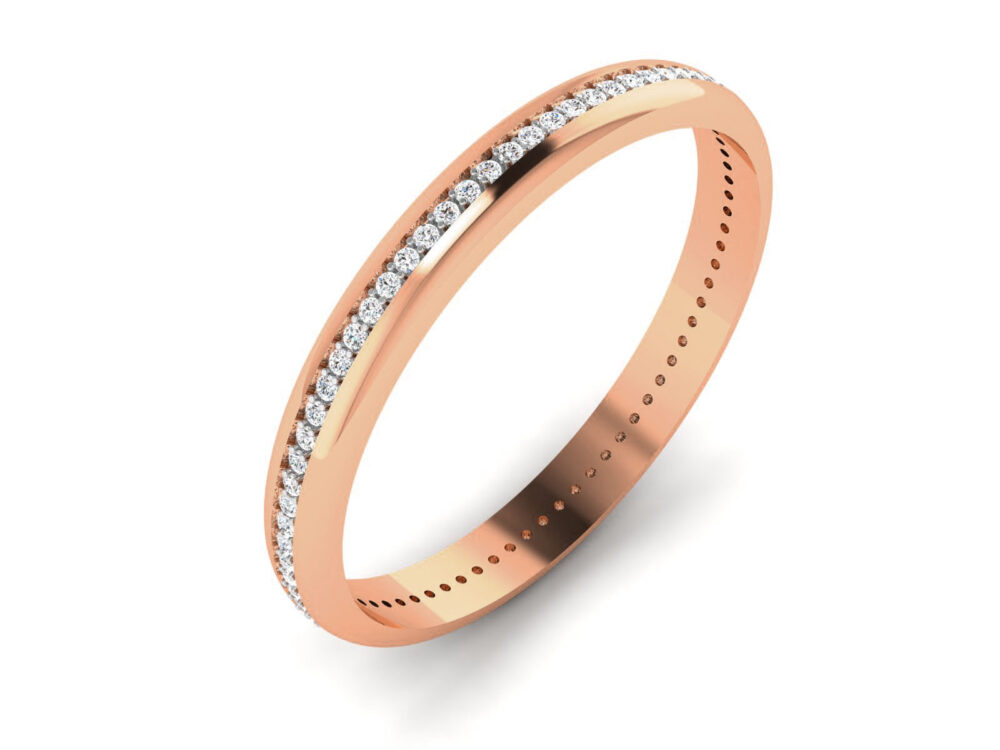Round Lab Grown Diamond Promise Wedding Band - Image 2