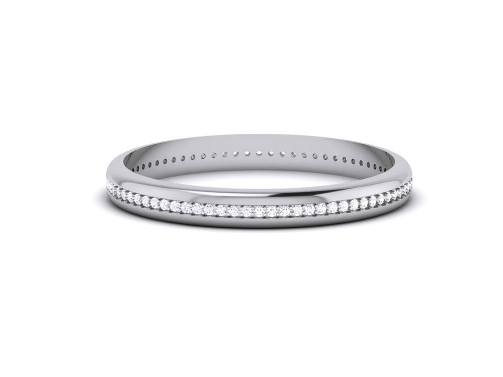 Round Lab Grown Diamond Promise Wedding Band - Image 4
