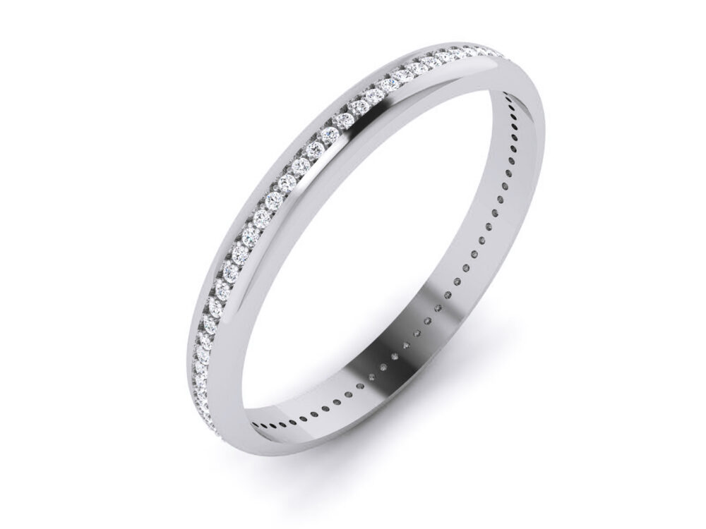 Round Lab Grown Diamond Promise Wedding Band - Image 5