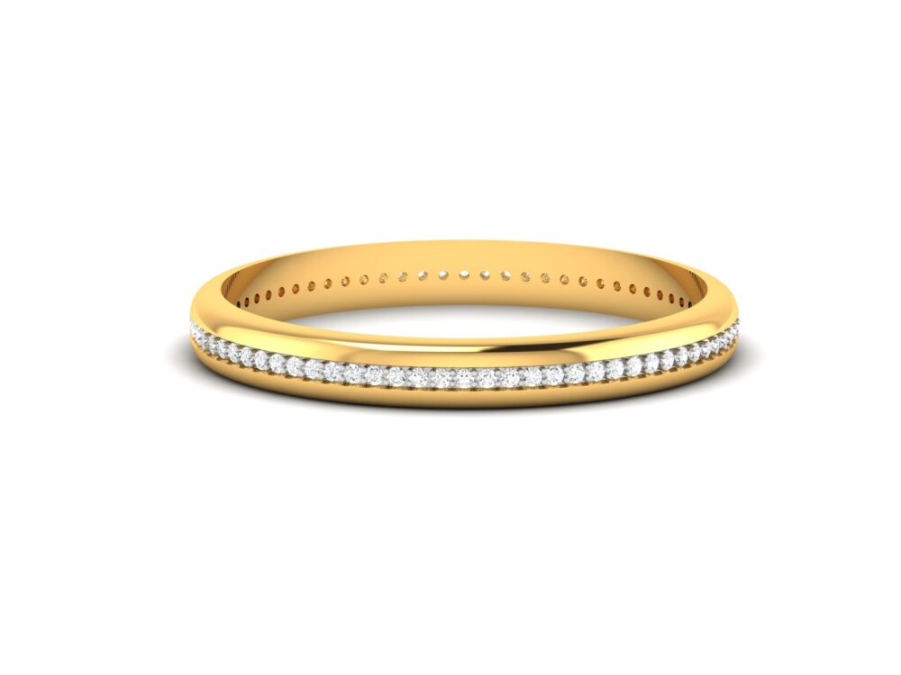 Round Lab Grown Diamond Promise Wedding Band - Image 7