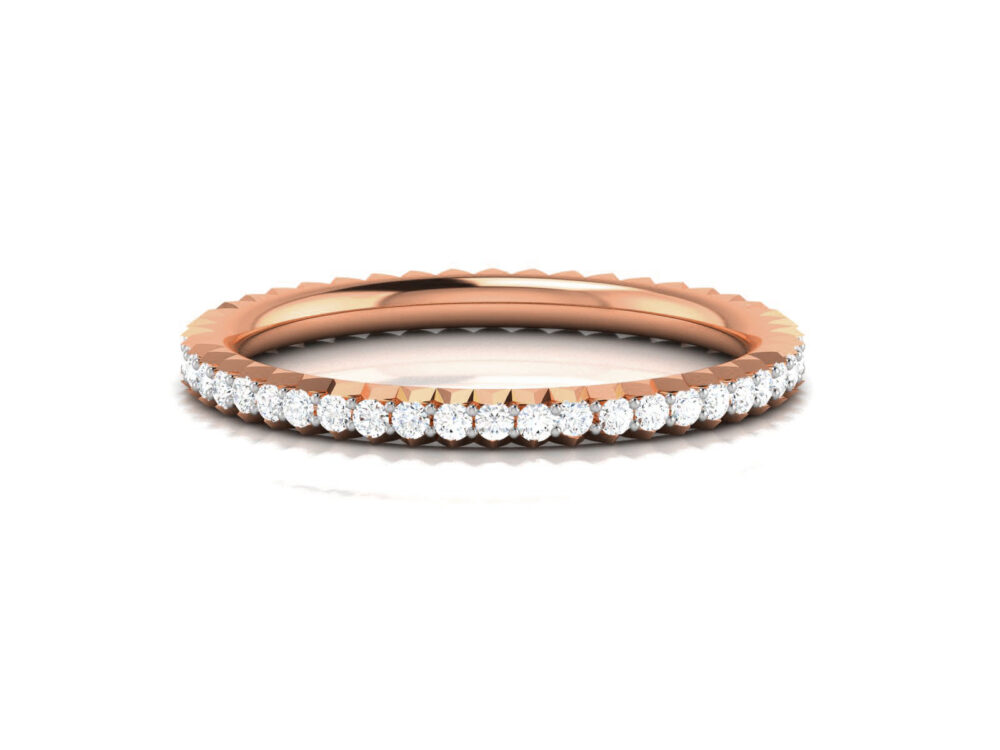 Round Lab Grown Diamond Promise Wedding Band - Image 2