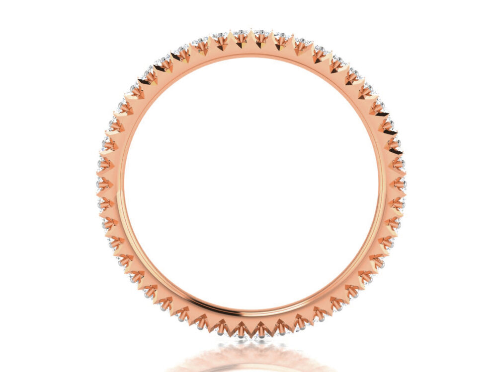 Round Lab Grown Diamond Promise Wedding Band - Image 3