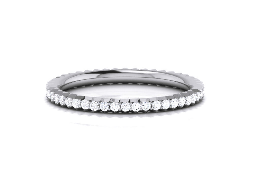 Round Lab Grown Diamond Promise Wedding Band - Image 5
