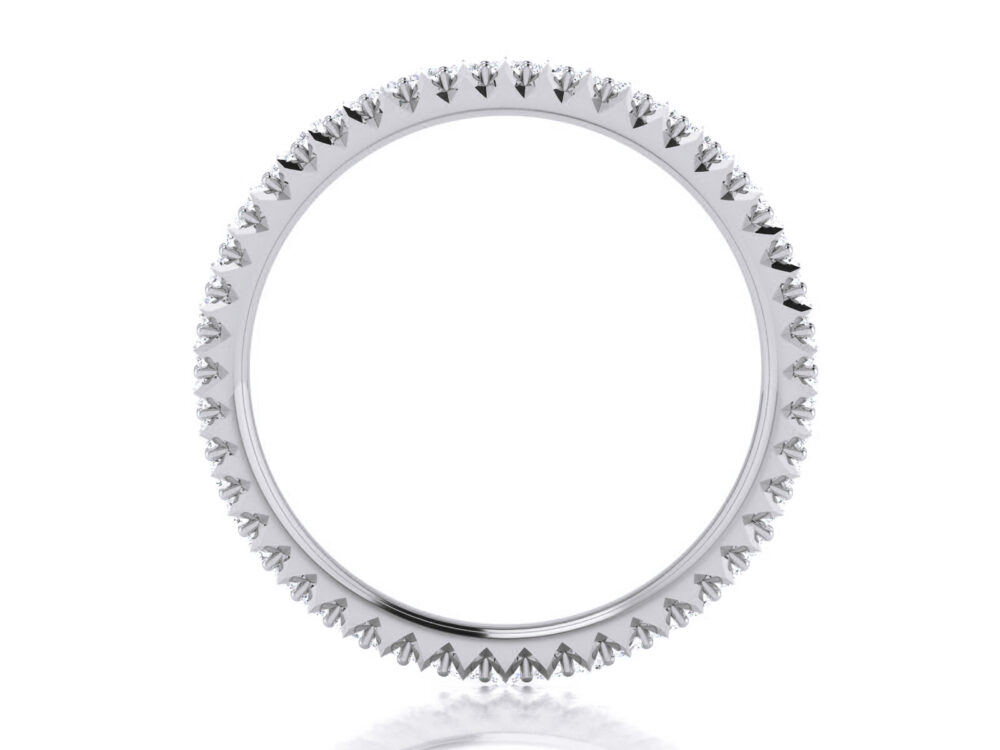 Round Lab Grown Diamond Promise Wedding Band - Image 6