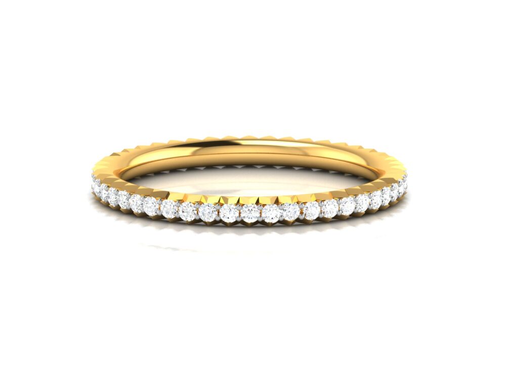 Round Lab Grown Diamond Promise Wedding Band - Image 8