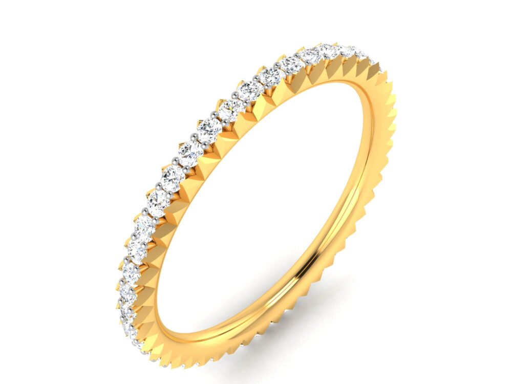 Round Lab Grown Diamond Promise Wedding Band - Image 7