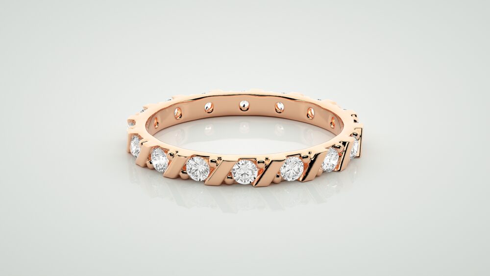 Round Lab Grown Diamond Full Eternity Wedding Band - Image 2