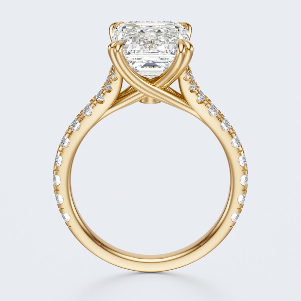 4 CT Emerald Heart shape brilliant prongs Lab Grown Diamond Engagement Ring for Women - Image 10