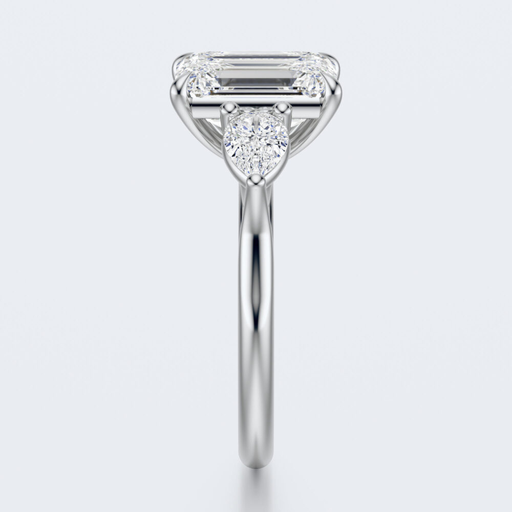 2 CT Emerald Vintage cut Lab Grown Diamond Engagement Ring for Women - Image 10