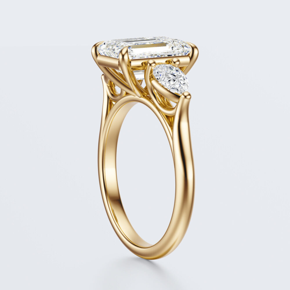 2 CT Emerald Vintage cut Lab Grown Diamond Engagement Ring for Women - Image 13