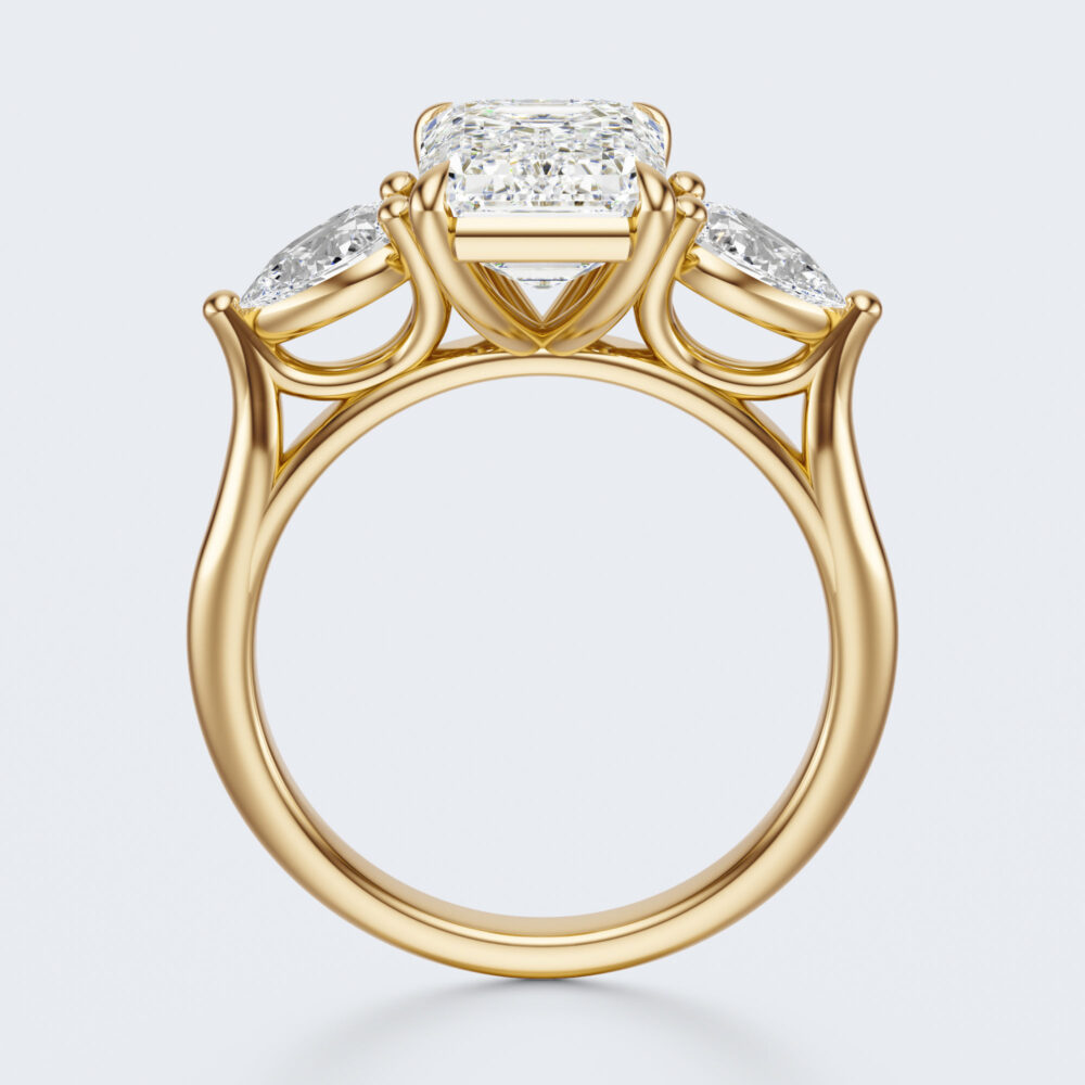 2 CT Emerald Vintage cut Lab Grown Diamond Engagement Ring for Women - Image 14