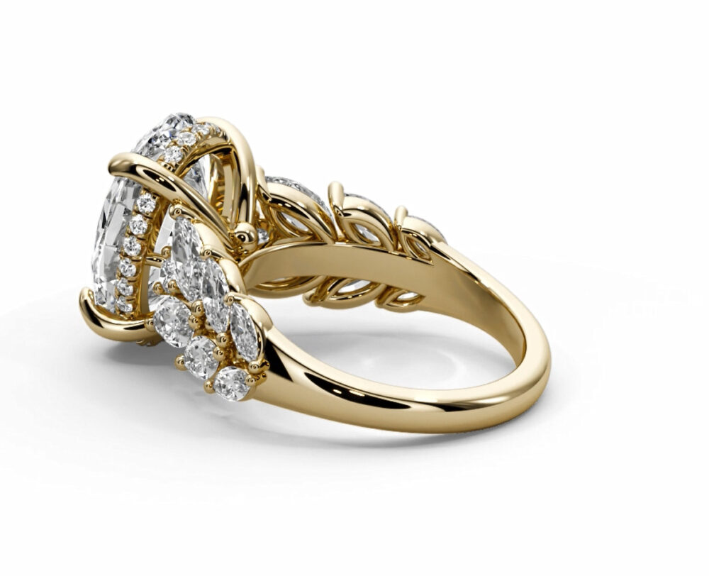 5 CT Beautiful Oval Vintage Cut Lab Grown Diamond Engagement Ring for Women - Image 8