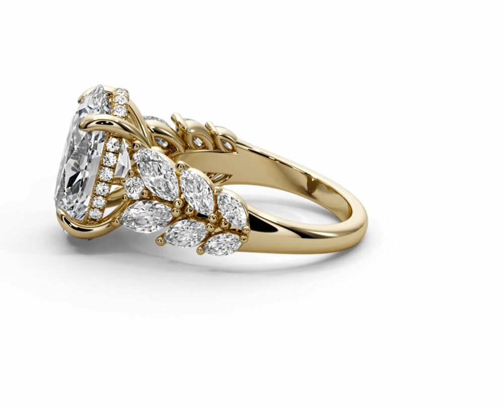 5 CT Beautiful Oval Vintage Cut Lab Grown Diamond Engagement Ring for Women - Image 6