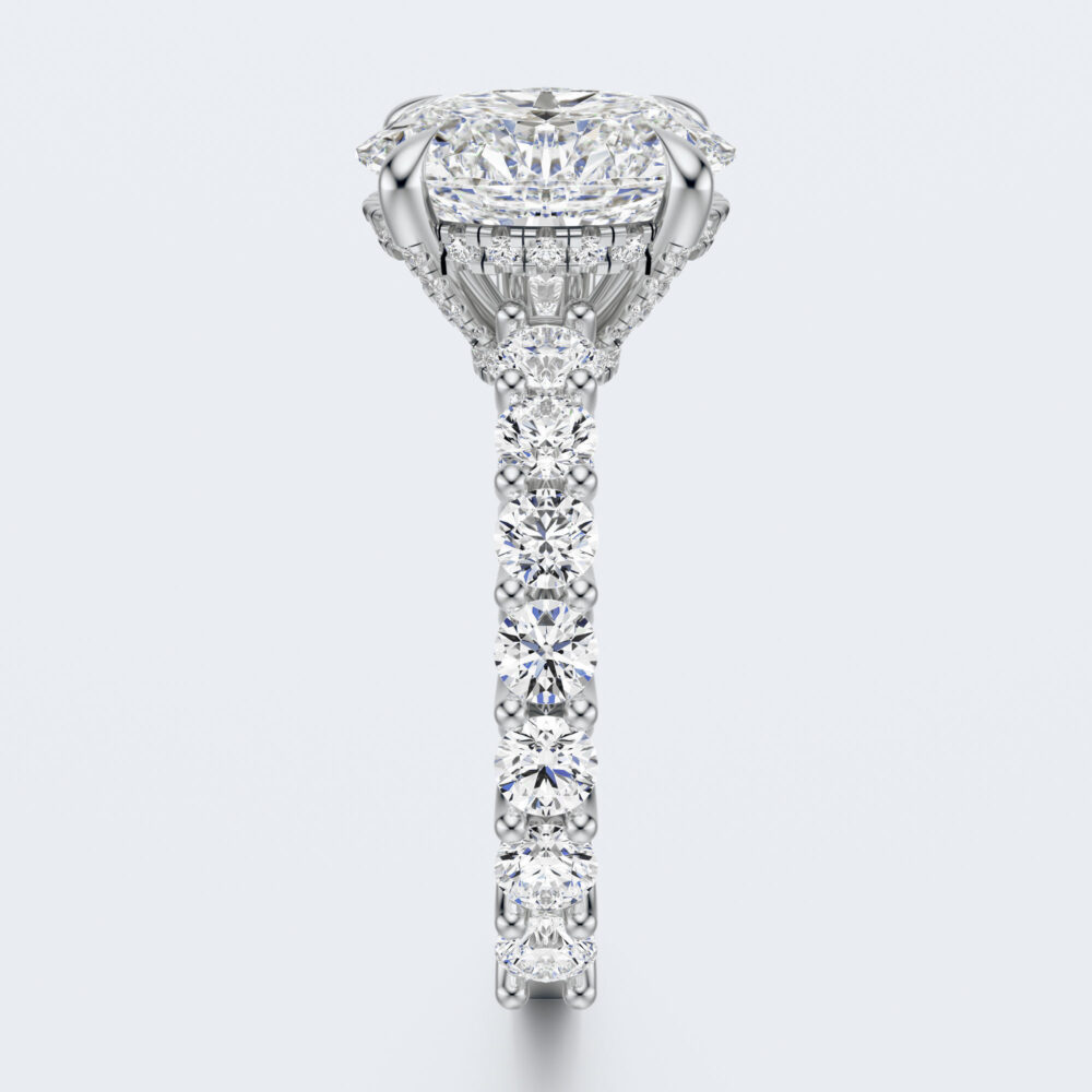 3 CT Oval cut Lab Grown Diamond Engagement Ring for Women - Image 12