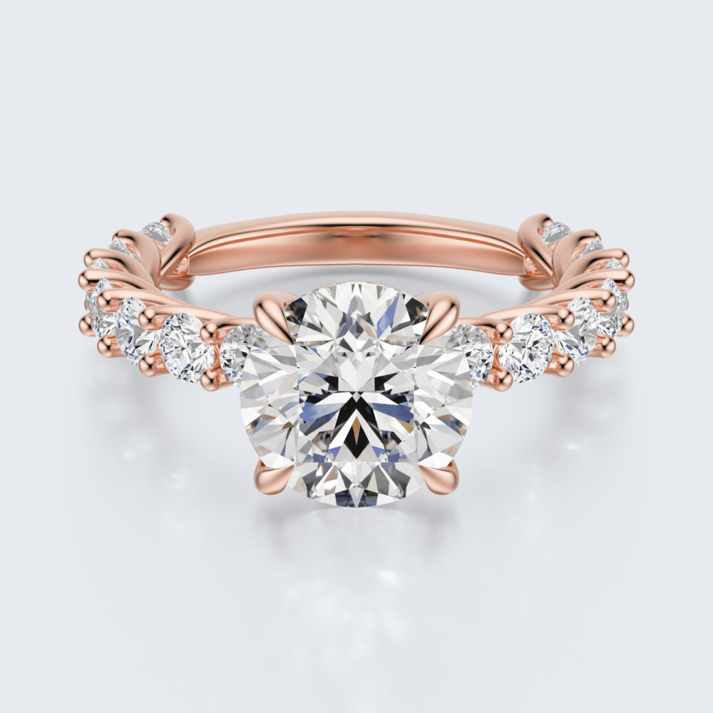 3 CT Round Promise Lab Grown Diamond Engagement Ring for Women