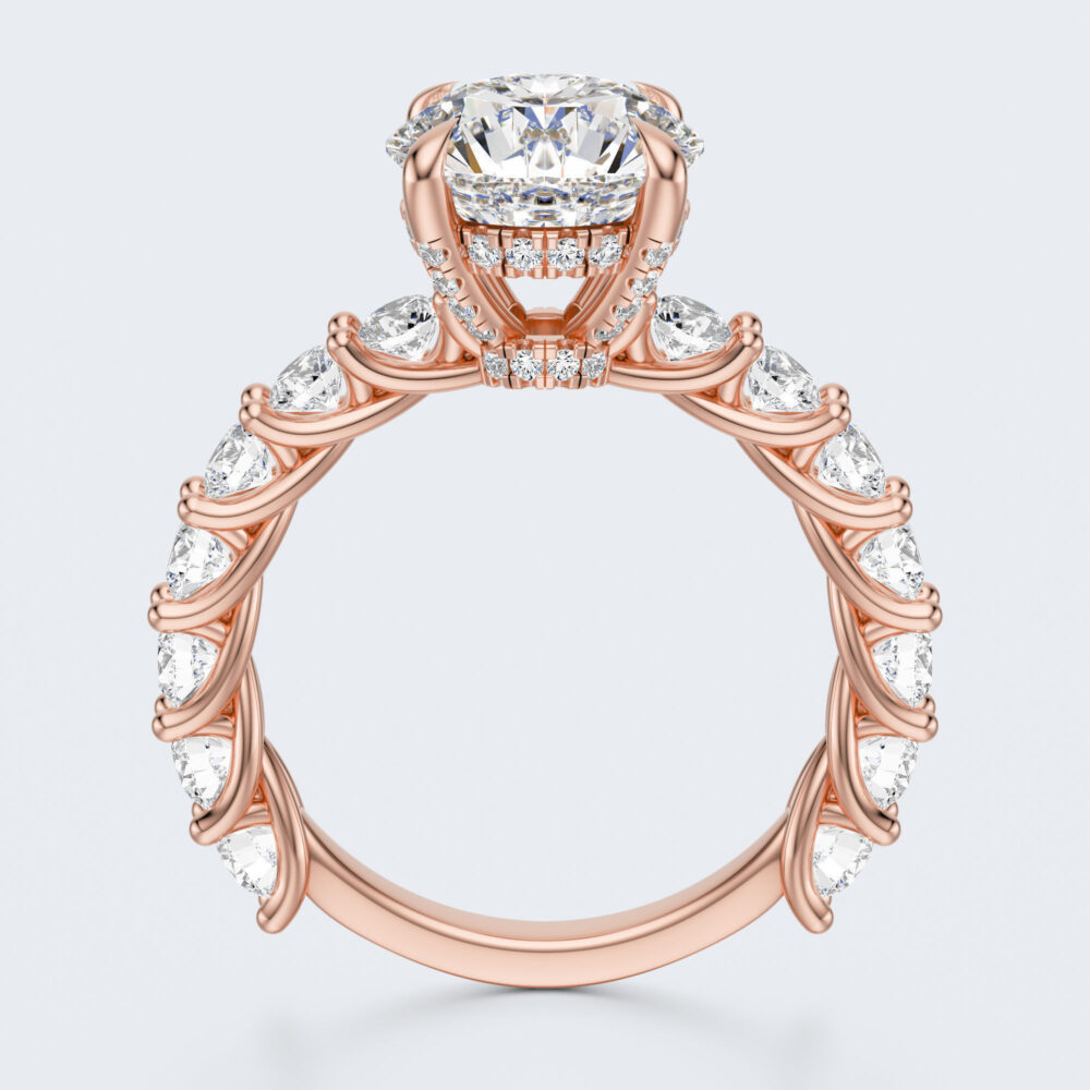 3 CT Round Promise Lab Grown Diamond Engagement Ring for Women - Image 2
