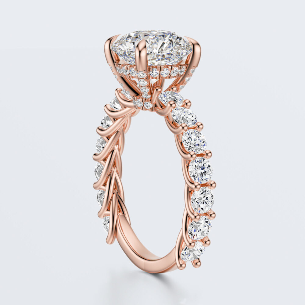 3 CT Round Promise Lab Grown Diamond Engagement Ring for Women - Image 4