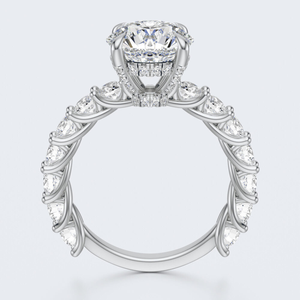 3 CT Round Promise Lab Grown Diamond Engagement Ring for Women - Image 9