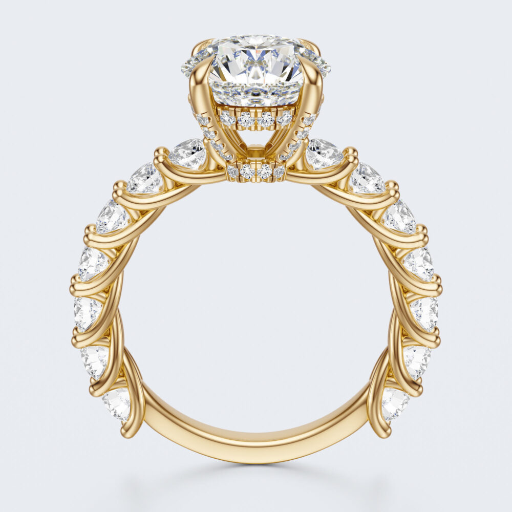 3 CT Round Promise Lab Grown Diamond Engagement Ring for Women - Image 5