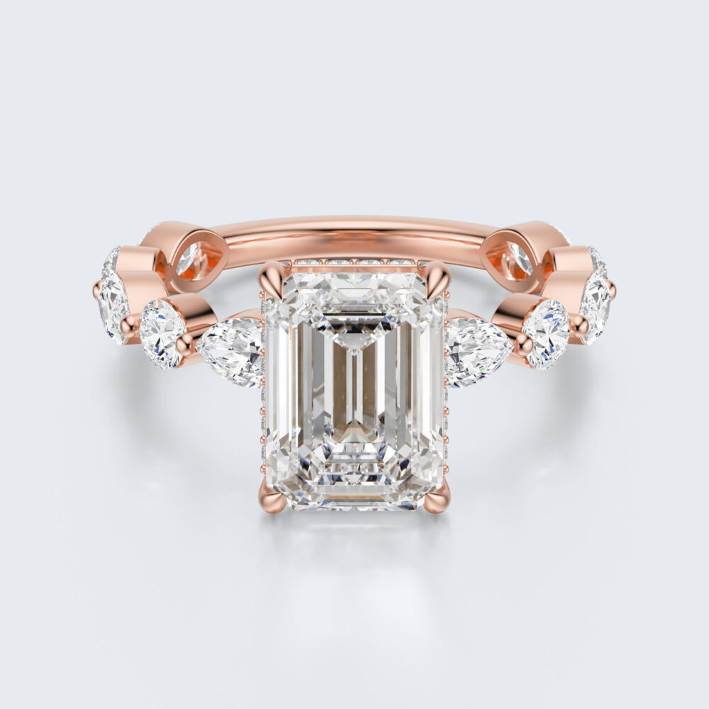 3 CT Emerald Promise Lab Grown Diamond Engagement Ring for Women - Image 3