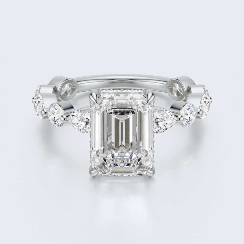 3 CT Emerald Promise Lab Grown Diamond Engagement Ring for Women - Image 9