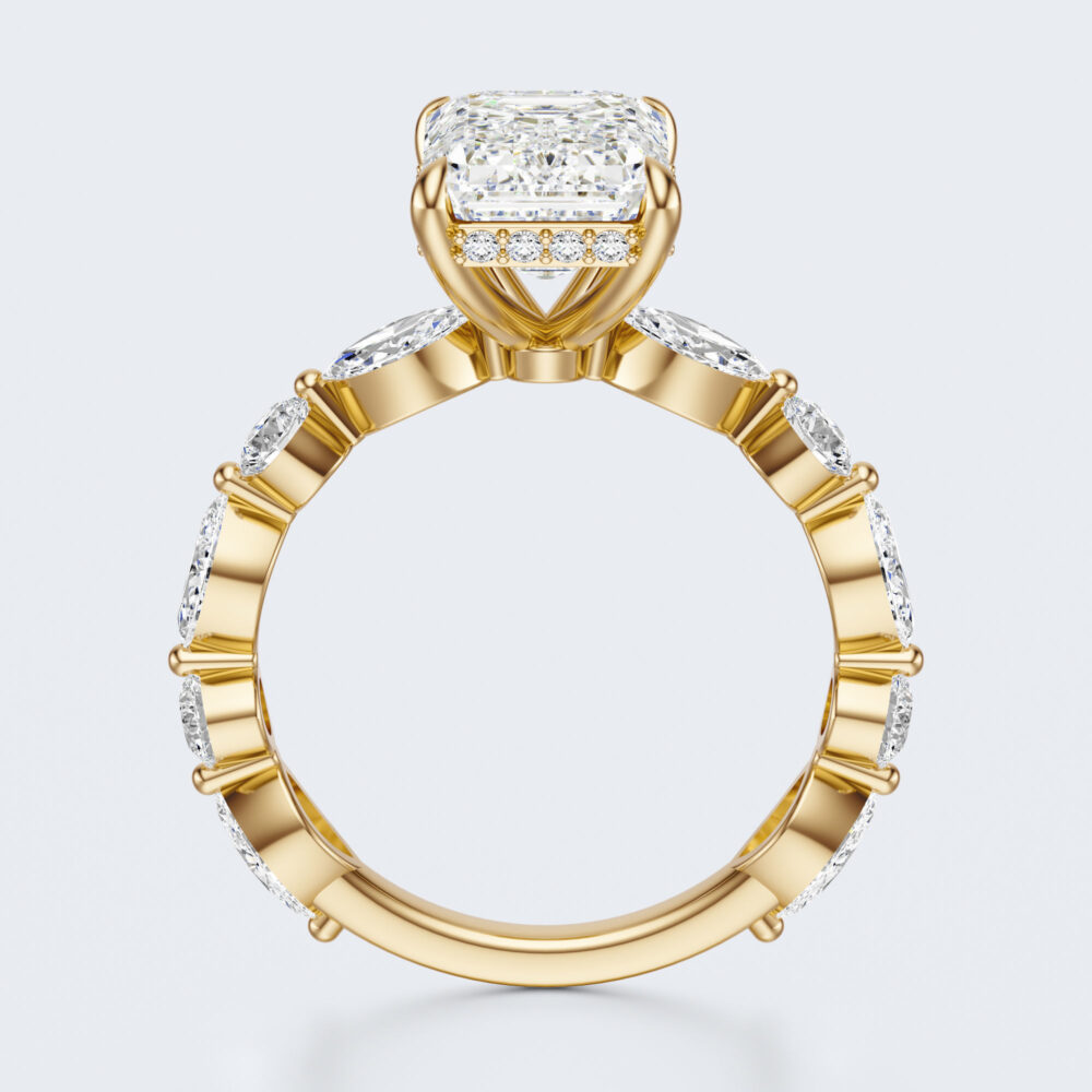 3 CT Emerald Promise Lab Grown Diamond Engagement Ring for Women - Image 7