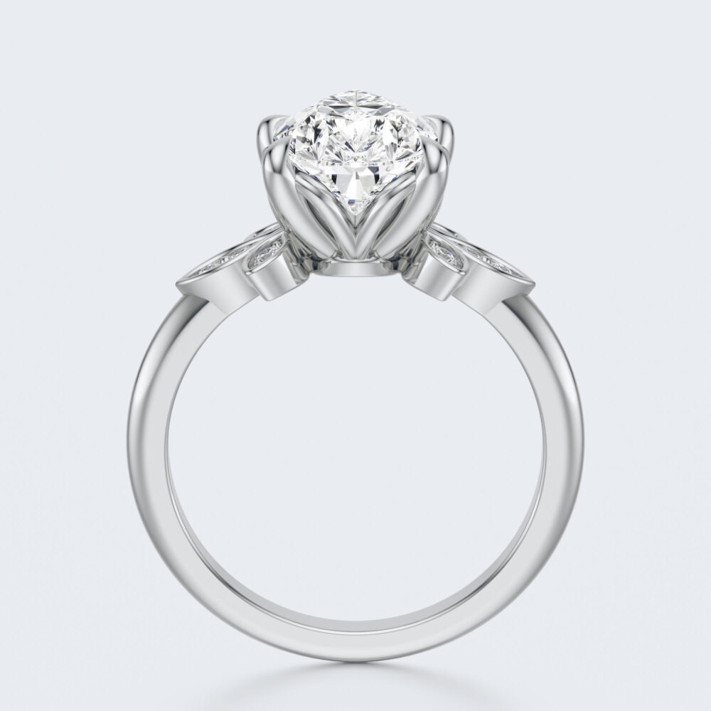 2 CT Pear Brilliant Cut Lab Grown Diamond Engagement Ring for Women - Image 8