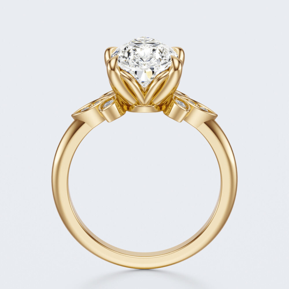 2 CT Pear Brilliant Cut Lab Grown Diamond Engagement Ring for Women - Image 6
