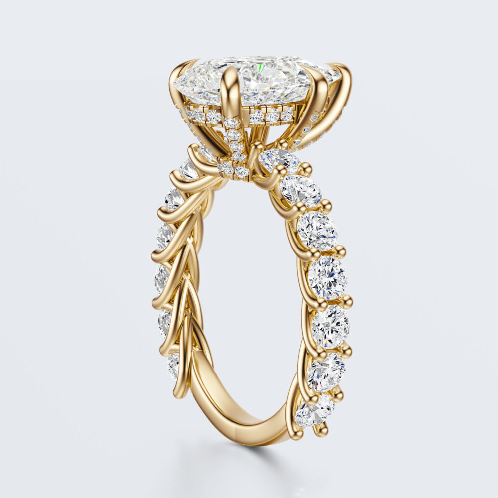 3 CT Pear Shape Lab Grown Diamond Engagement Ring for Women - Image 7