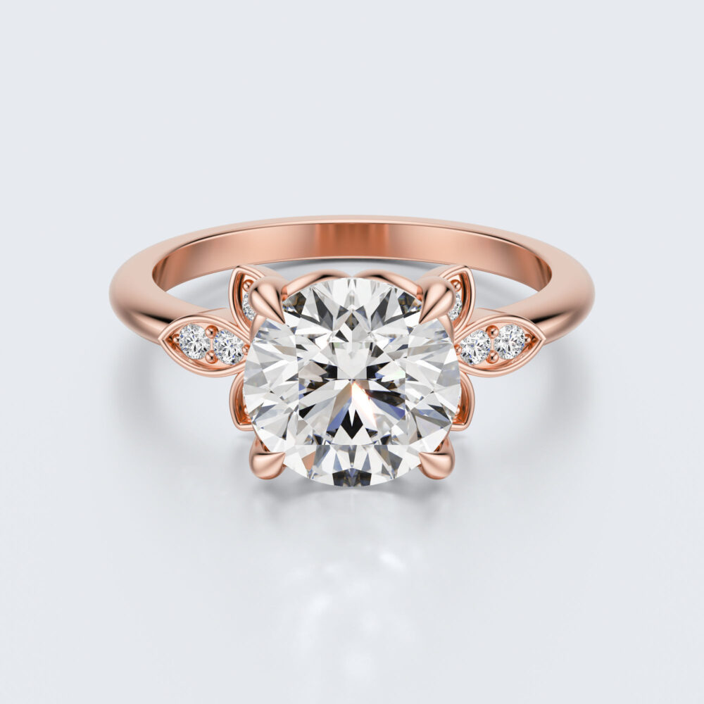 2 CT Round Lab Grown Diamond Engagement Ring for Women