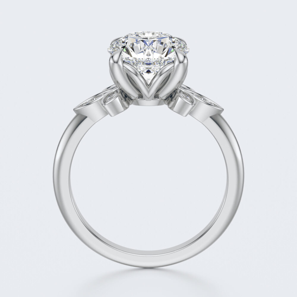 2 CT Round Lab Grown Diamond Engagement Ring for Women - Image 4