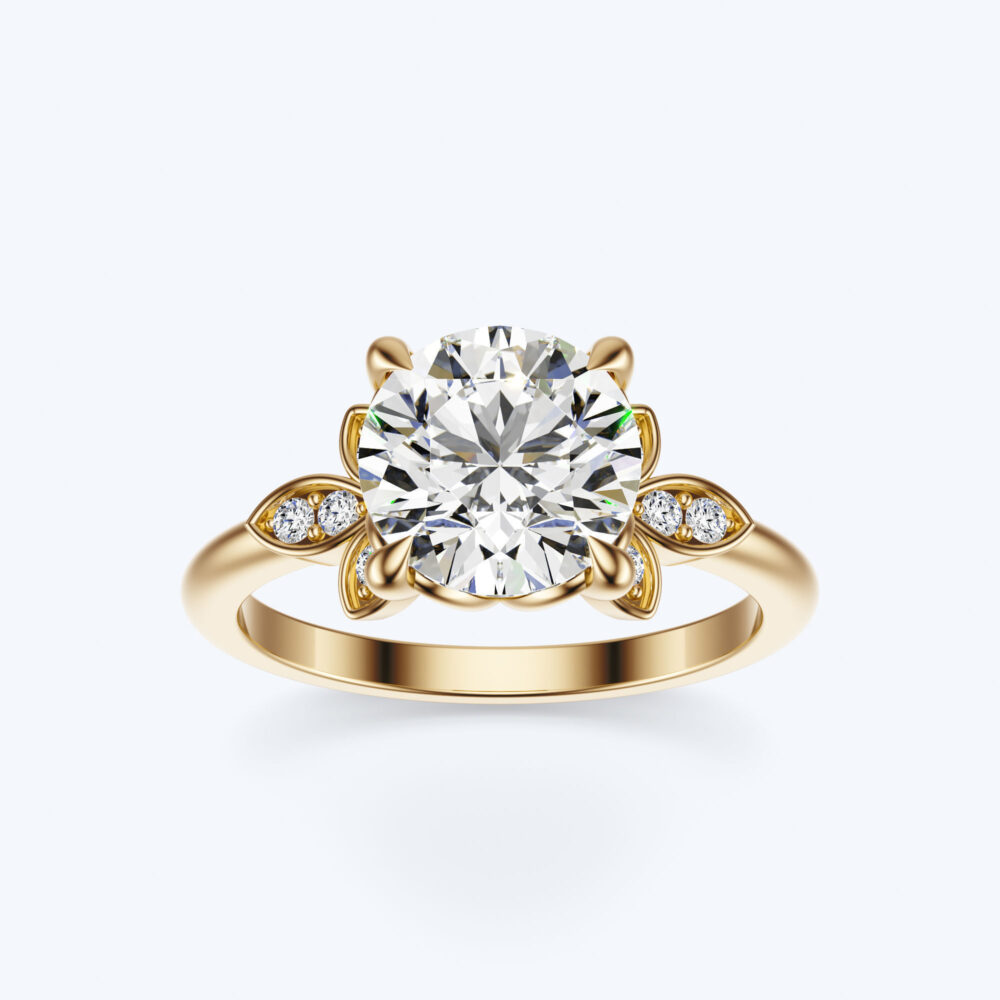 2 CT Round Lab Grown Diamond Engagement Ring for Women - Image 10