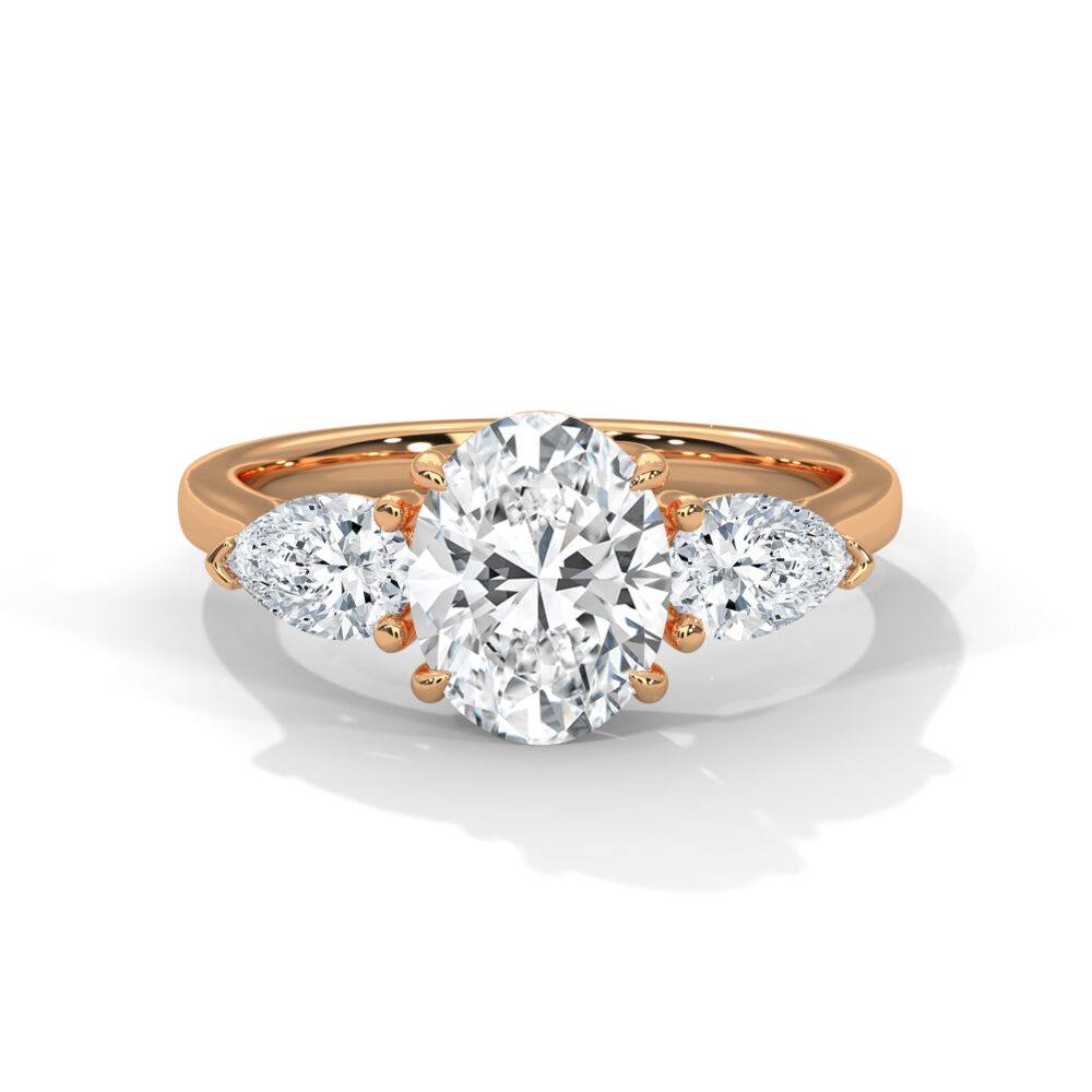 2 CT Oval Lab Grown Diamond Engagement Ring for Women
