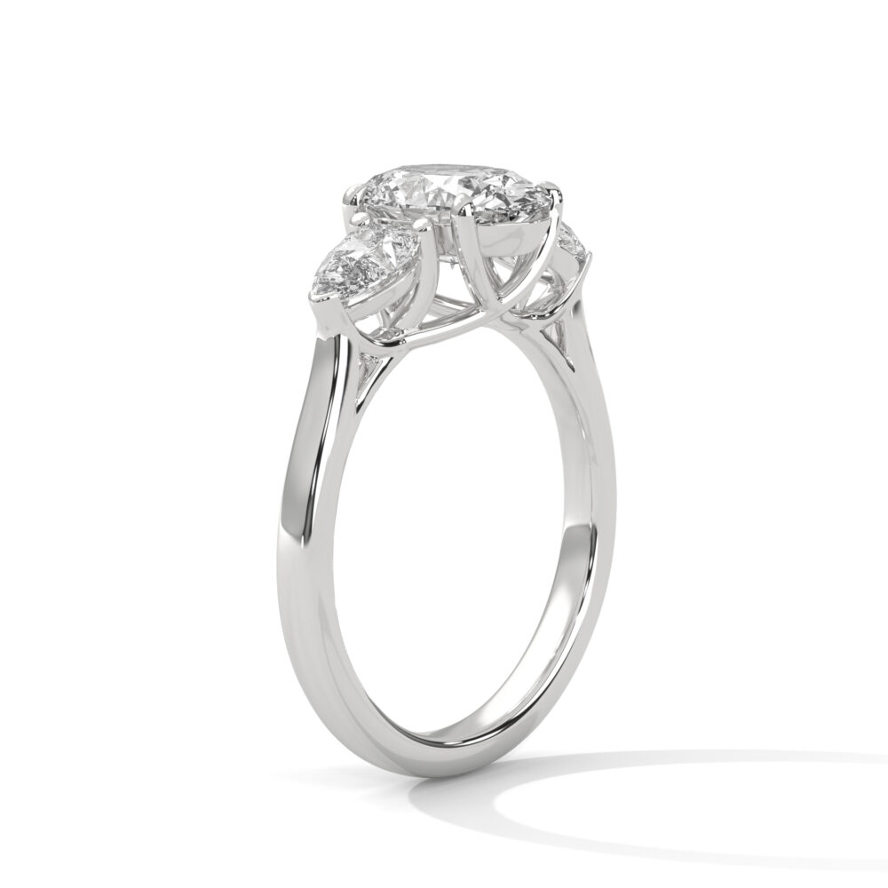 2 CT Oval Lab Grown Diamond Engagement Ring for Women - Image 6