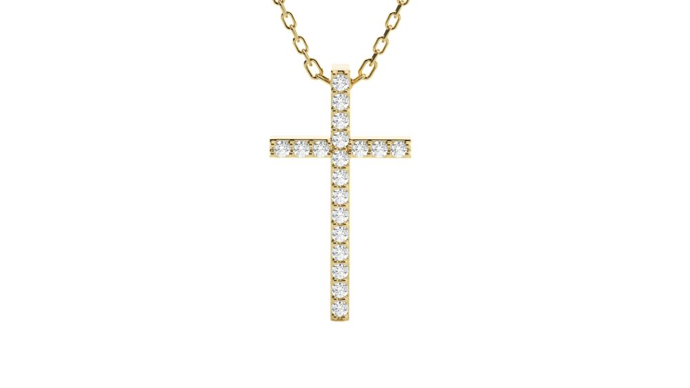 Unisex Round Lab Grown Diamond Pendant