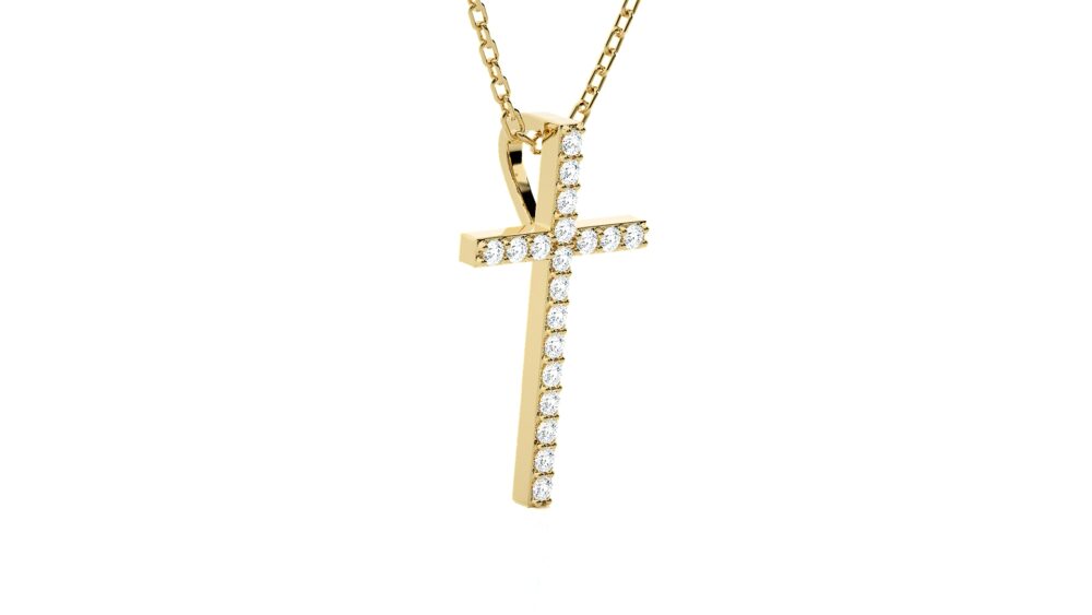 Unisex Round Lab Grown Diamond Pendant - Image 2
