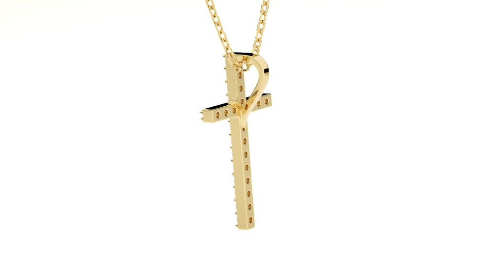 Unisex Round Lab Grown Diamond Pendant - Image 3