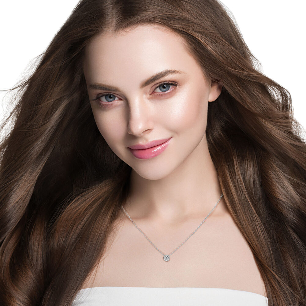 1 CTRound Solitaire Bezel Lab Grown Diamond Pendant - Image 9