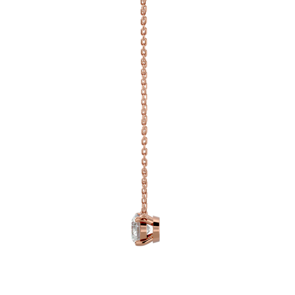1 CT Round Solitaire Lab Grown Diamond Necklace - Image 9