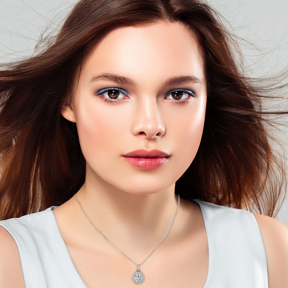 1 CT Round Solitaire Lab Grown Diamond Pendant - Image 5