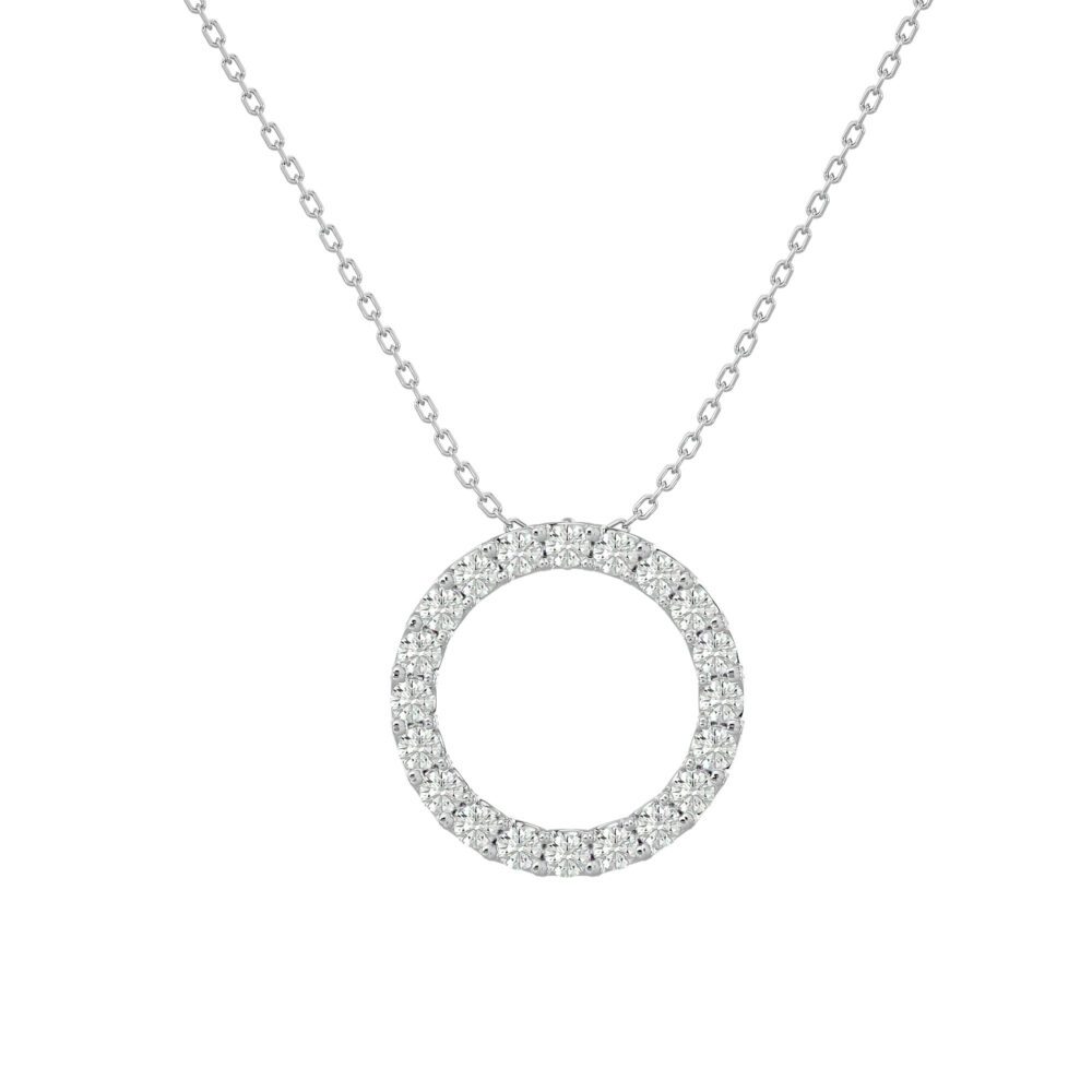 Circle Round Lab Grown Diamond Pendant - Image 4