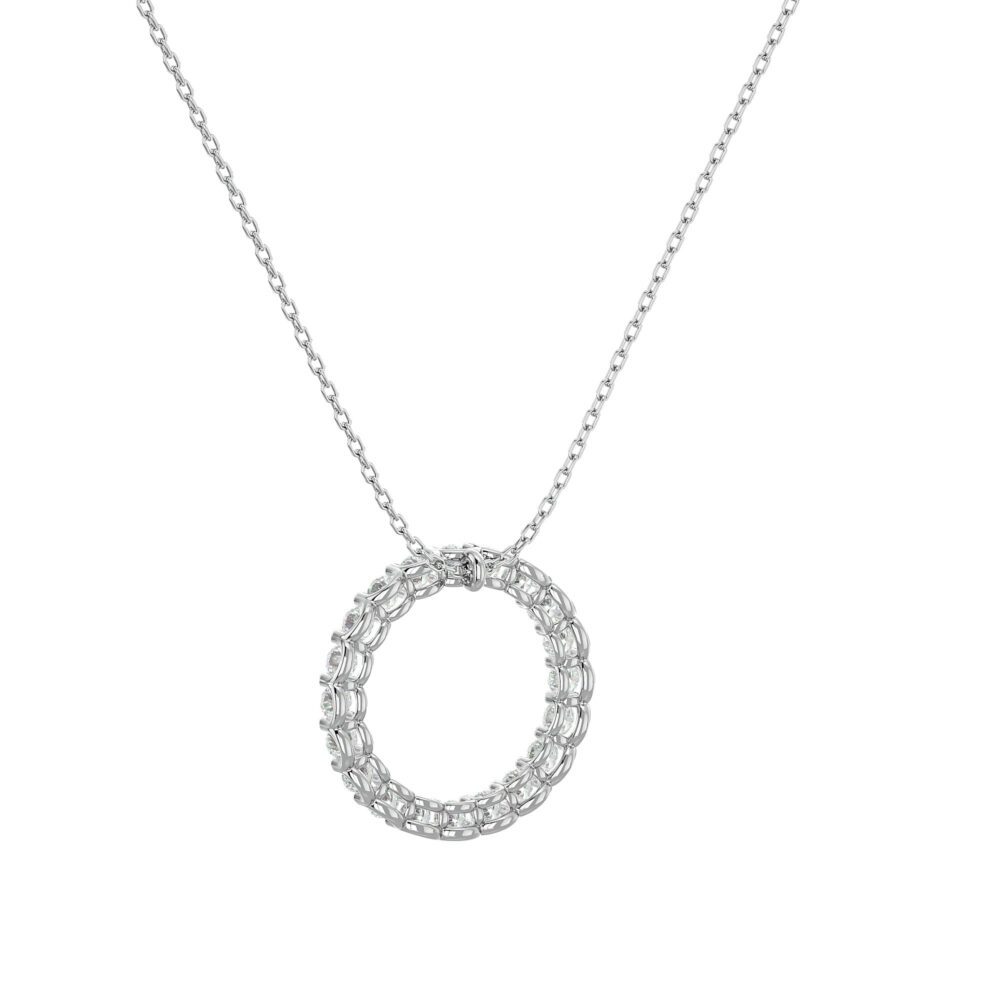 Circle Round Lab Grown Diamond Pendant - Image 6