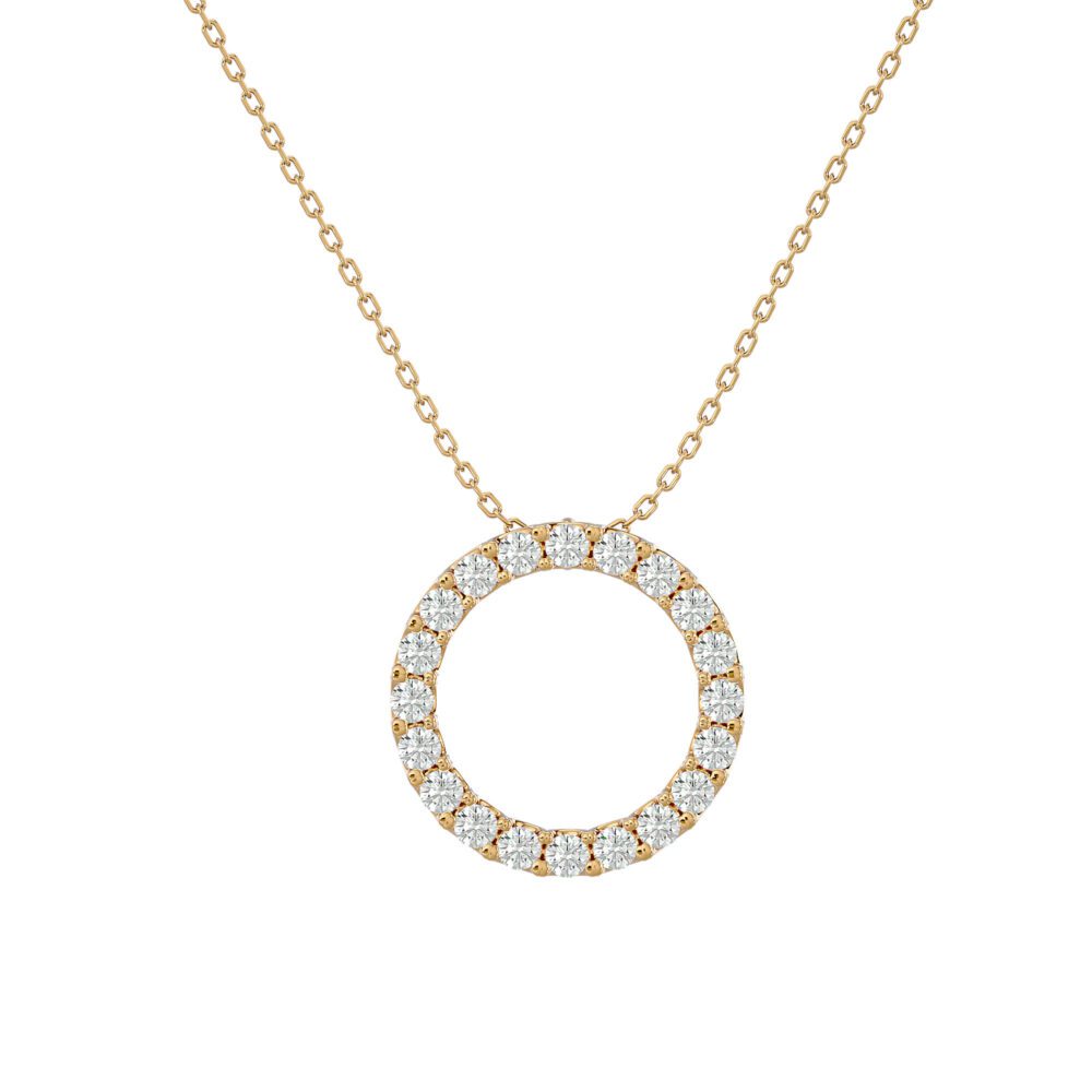 Circle Round Lab Grown Diamond Pendant