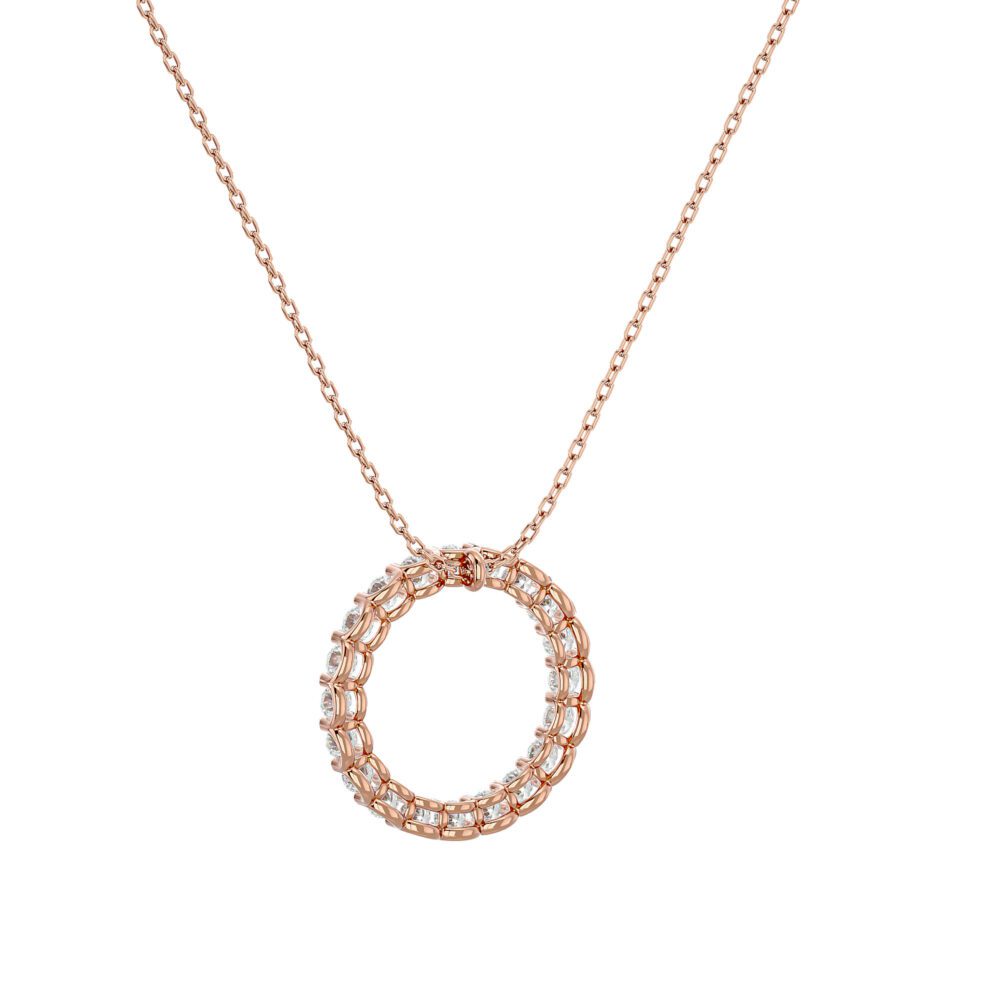 Circle Round Lab Grown Diamond Pendant - Image 9