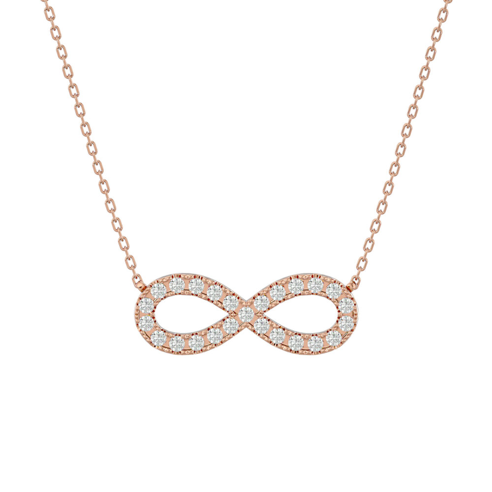 Infinity Love Round Lab Grown Diamond Pendant - Image 3